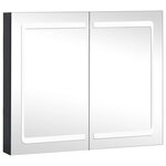vidaXL Armoire de salle de bain à miroir LED 80x12 2x68 cm