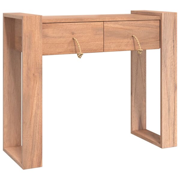 vidaXL Table console 90x35x75 cm Bois de teck solide