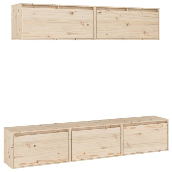 vidaXL Meubles TV 5 Pièces Bois massif de pin