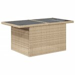 vidaXL Salon de jardin 11 Pièces avec coussins beige résine tressée