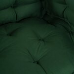 Coussin de sofa palette vidaXL avec accoudoirs et dossier en tissu vert