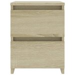 vidaXL Table de chevet Chêne sonoma 30x30x40 cm Bois d'ingénierie