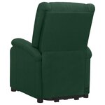 Vidaxl fauteuil releveur inclinable vert foncé tissu