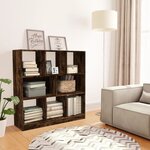 vidaXL Bibliothèque Chêne fumé 97 5x29 5x100 cm Bois d'ingénierie