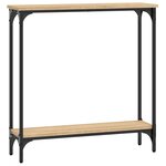 vidaXL Table console chêne sonoma 75x22 5x75 cm bois d'ingénierie