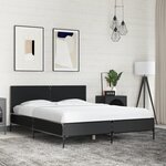 vidaXL Cadre de lit sans matelas noir 140x200 cm