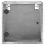 vidaXL Tables de chevet et portes vitrées 2 Pièces gris béton 35x37x35 cm