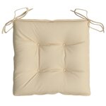 vidaXL Coussins de chaise lot de 6 beige 40x40x7 cm tissu oxford