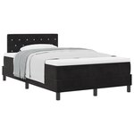Lit box spring vidaXL avec matelas Noir 120x200 cm Velours