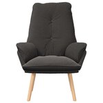 vidaXL Chaise Relaxante Gris Foncé en Tissu Imitant la Laine