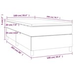vidaXL Sommier à lattes de lit avec matelas Gris foncé 100x200cm Tissu