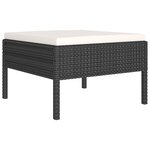Salon de jardin meuble d'extérieur ensemble de mobilier 2 pièces avec coussins résine tressée noir 02_0015906