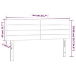 vidaXL Têtes de lit 2 Pièces Gris foncé 72x5x78/88 cm Tissu