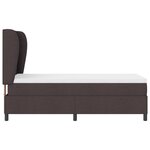 Lit Box Spring avec Matelas vidaXL Marron Foncé 90x190 cm Tissu