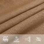 vidaXL Voile d'ombrage 160 g/m² Taupe 3x3 m PEHD