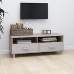 vidaXL Meuble TV HAMAR Blanc 106x40x40 cm Bois massif de pin