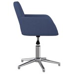 vidaXL Chaises pivotantes à manger lot de 2 bleu tissu