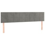 vidaXL Têtes de lit 2 Pièces Gris clair 80x5x78/88 cm Velours