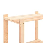 vidaXL Étagères de rangement à 3 niveaux 10 Pièces 80x38x90 cm Pin 150 kg