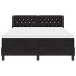 Box Spring vidaXL avec Matelas Noir 140x200 cm Velours
