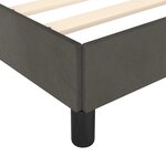 vidaXL Cadre de lit sans matelas gris foncé 100x200 cm velours