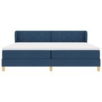 Lit à ressorts vidaXL avec matelas bleu 200x200 cm en tissu
