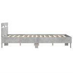 vidaXL Cadre de lit avec tête de lit gris béton 120x200 cm