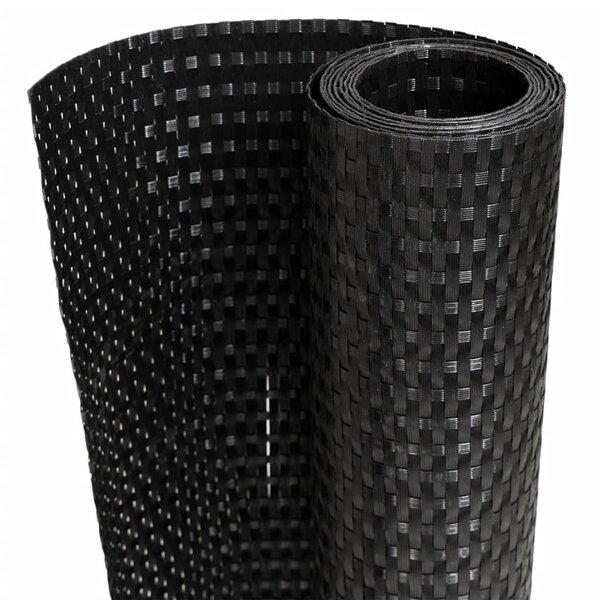 vidaXL Paravents de balcon 5 Pièces noir 255x19 cm résine tressée
