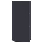 vidaXL Armoire de bain à miroir d'angle gris 30x24x60 cm