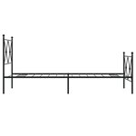 vidaXL Cadre de lit métal sans matelas avec pied de lit noir 80x200 cm