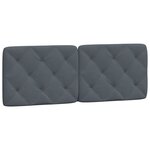 vidaXL Cadre de lit avec tête de lit Gris foncé 140x200 cm Velours
