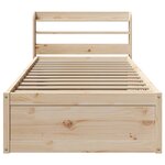 vidaXL Cadre de lit avec tête de lit 90x190 cm bois de pin massif