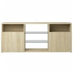 vidaXL Meuble TV avec lumières LED chêne sonoma 120x30x50 cm