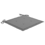 vidaXL Chaises de jardin et coussins gris lot de 2 Bois de teck massif