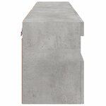 vidaXL Meubles TV muraux et lumières LED 2Pièces gris béton 60x30x40 cm