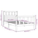 vidaXL Cadre de lit sans matelas bois massif