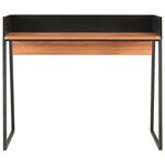 vidaXL Bureau Noir et marron 90x60x88 cm
