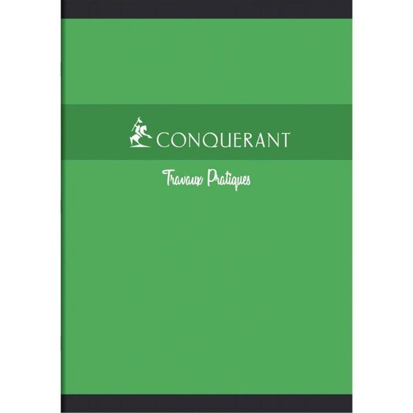 Cahier travaux pratiques 64 pages (32 seyès 70 g + 32 dessin 90 g)  format 21 x 29 7 cm CONQUERANT