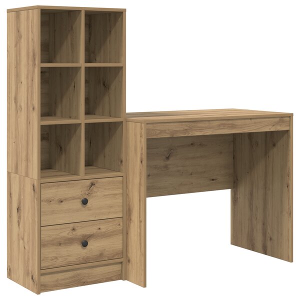 vidaXL Bureau avec rangement chêne artisan bois d'ingénierie