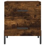 vidaXL Table de chevet chêne fumé 40x35x47 5 cm bois d’ingénierie