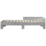 vidaXL Cadre de lit sonoma gris 90x200 cm bois d'ingénierie