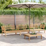 vidaXL Salon palette de jardin 4 Pièces bois d'acacia massif