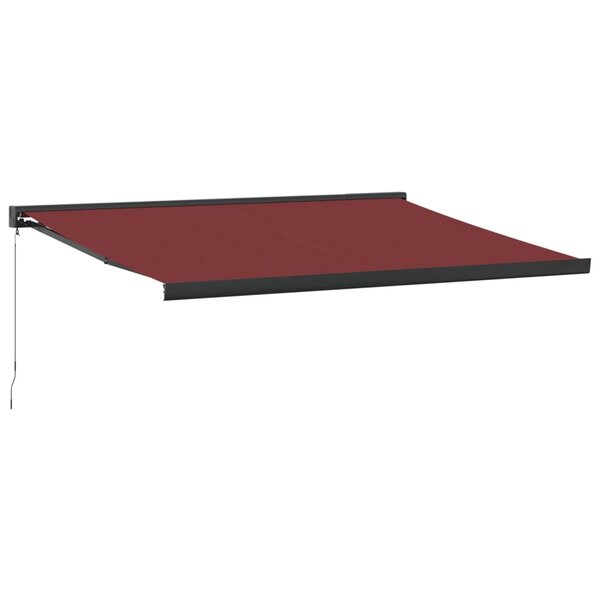 vidaXL Auvent manuel rétractable bordeaux 450x300 cm