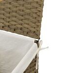 vidaXL Panier à linge avec couvercle 46x33x60 cm résine tressée