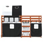 vidaXL Lit superposé sans matelas 90x200 cm bois de pin massif