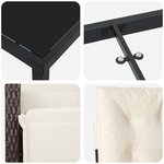 Ensemble de salle à manger de jardin vidaXL 9 pièces avec coussins Marron Poly Rattan