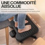 ACROPAQ Repose Pied Bureau ergonomique Antidérapant  Surface avec Picots - 3 hauteurs réglables- Réglage de l'angle de l'inclinaison