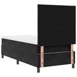 Lit Box Spring vidaXL avec Matelas Noir 100x200 cm Velours