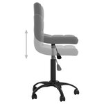 Chaise fauteuil siège pivotante de bureau informatique étude foncé velours gris 02_0024134