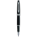 Waterman expert stylo plume  noir mat  plume moyenne  encre bleue  coffret cadeau